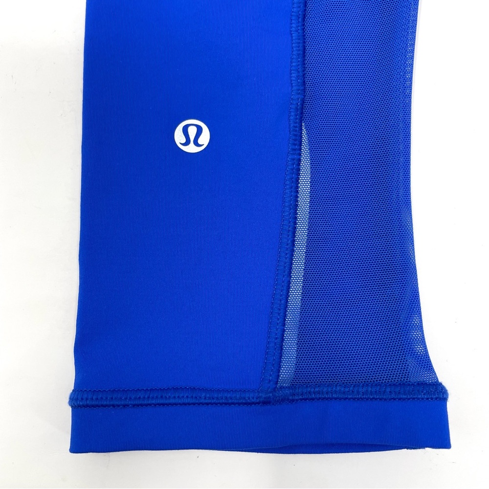 Lululemon Fast and Free High-Rise Crop 18” Blue Running Gym Leggings size 2 - Picture 7 of 11